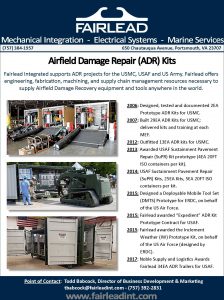 Fairlead Integrated Airfield Damage Repair (ADR) Kits